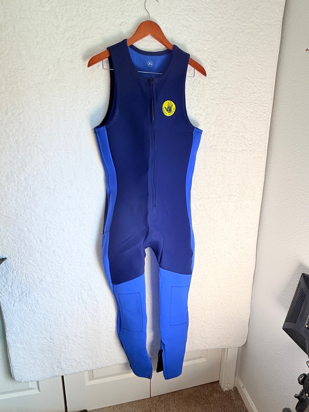 Body Glove Full Wetsuit Size XL Blue Sleeveless Front Zip Dive Surf Swim Suit